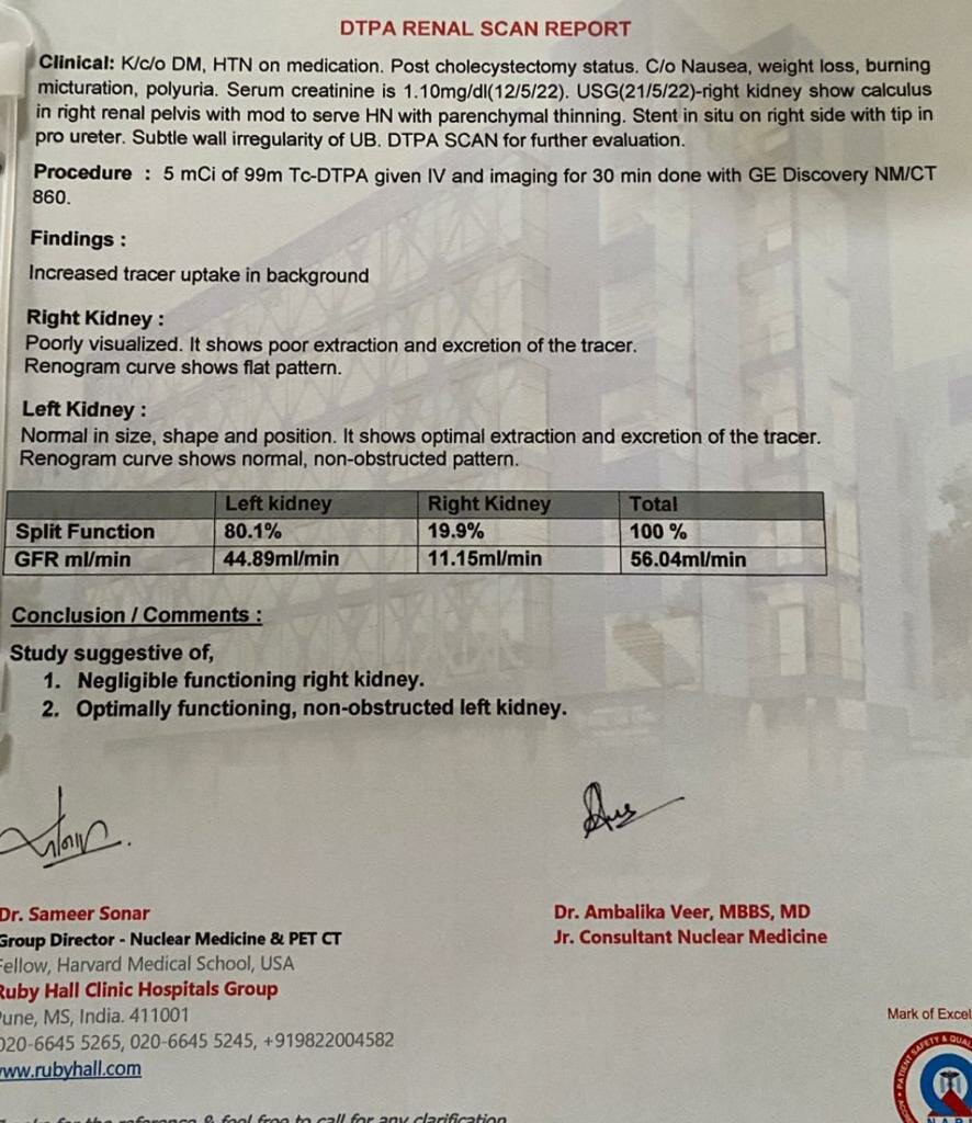 Abdomen Pain Treated by Rt Laparoscopic Nephrectomy | Dr. Bhoopat Bhati|Urozoone Holistic Kidney Care Clinic|Viman Nagar,Pune
